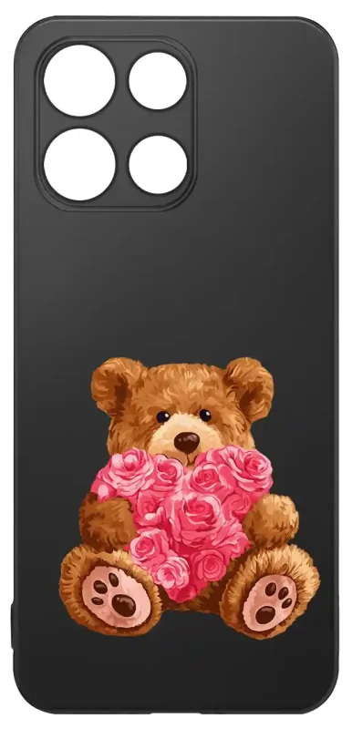 Walentynkowy case do Motorola Moto G86 z misiem i sercem