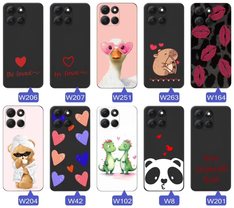 Wzory z motywem miłości do Motorola Moto G86 – romantyczne napisy, serca, słodkie zwierzęta
