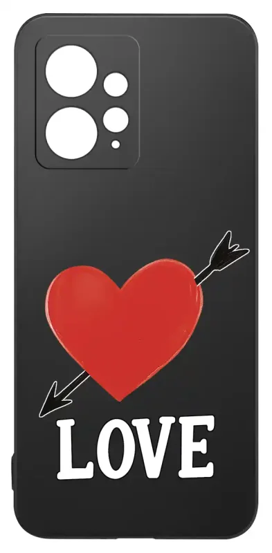 Walentynkowy case do Xiaomi Redmi Note 12 4G z sercem i napisem love