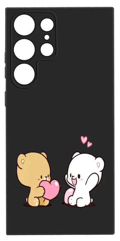 Walentynkowy case do Samsung Galaxy S24 Ultra z misiami i sercem