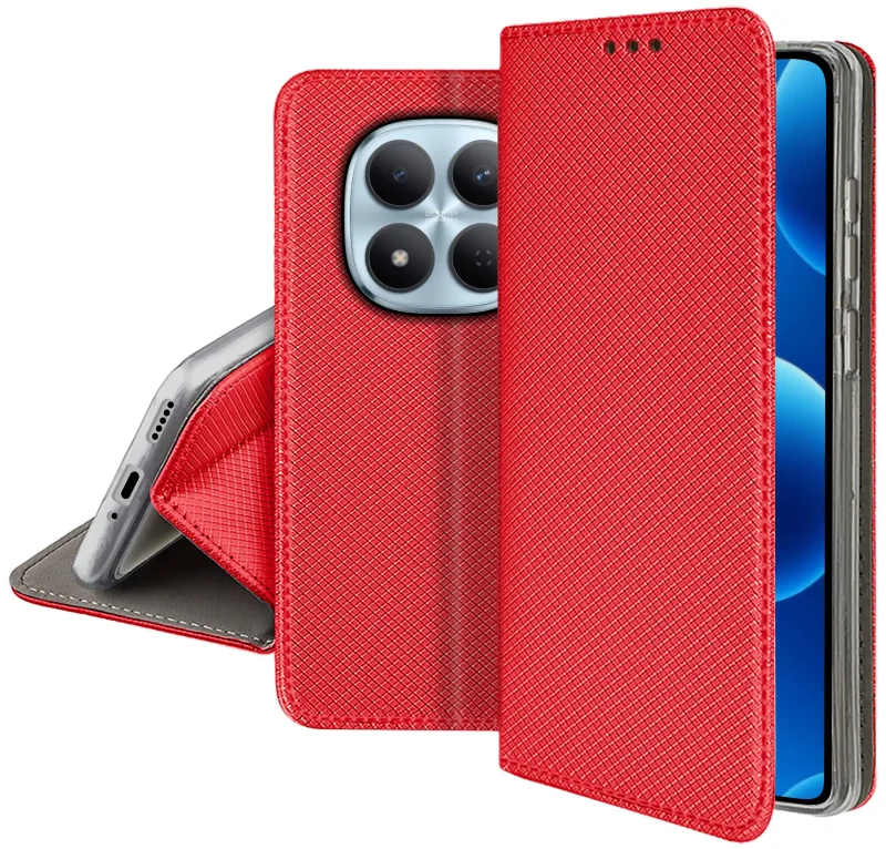 Czerwone etui magnetyczne do Xiaomi Redmi Note 15 5G – smukła konstrukcja i ochrona obudowy