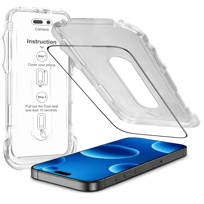 Szkło hartowane 5D do iPhone 17 Easy Stick Ez Box - box idealnie pozycjonujący szkło