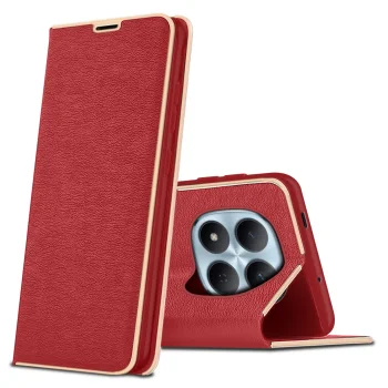 Etui do Xiaomi Redmi Note 15 Pro+ Plus 5G eleganckie zamykane czerwone