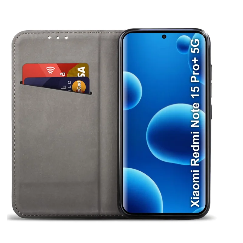 Wnętrze etui z klapką do Xiaomi Redmi Note 15 Pro+ Plus 5G z kieszonkami na karty