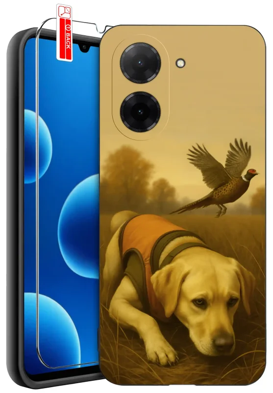 Etui do Xiaomi Redmi A5 różne wzory z psem w komplecie ze szkłem hartowanym - motyw golden retrievera