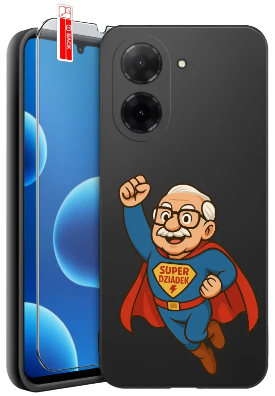 Etui dla dziadka do Xiaomi Redmi A5 - Dziadek superbohater, Super Dziadek