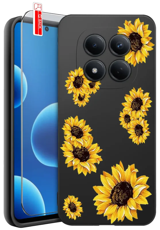 Etui do Xiaomi Redmi Note 15 Pro 4G różne fajne wzory - motyw słoneczników