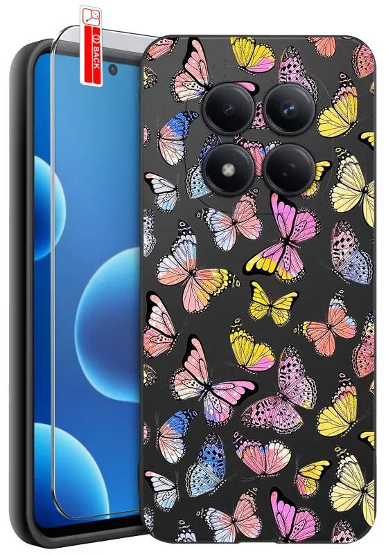 Etui na Dzień Babci do Xiaomi Redmi Note 15 Pro 4G - grafika z kolorowymi motylami