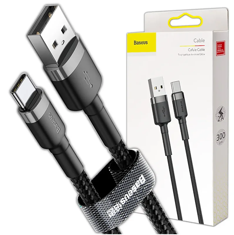Szybki kabel Baseus USB - USB-C 3m czarno-szary z opakowaniem