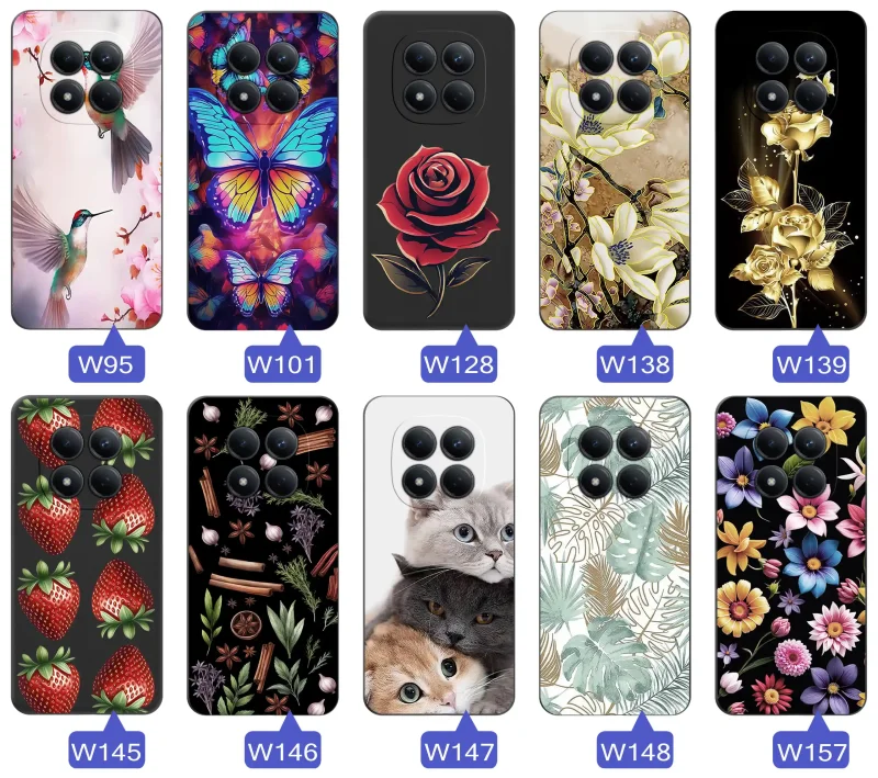 Różne etui dla babci do Xiaomi Redmi Note 15 Pro+ Plus 5G – kwiaty, serca, napis Najlepsza Babcia na świecie, Babcia superbohaterka