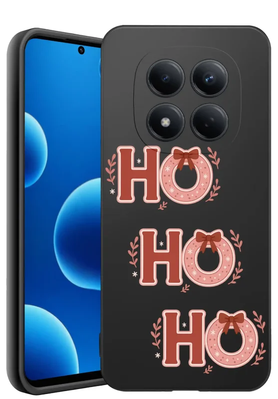 Etui świąteczne do Xiaomi Redmi Note 15 Pro+ Plus 5G z różowym napisem HO HO HO