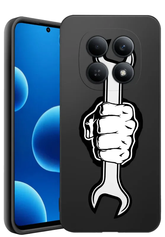 Etui dla dziadka do Xiaomi Redmi Note 15 4G - grafika klucza trzymanego w zaciśniętej dłoni