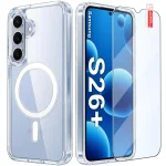 Etui do Samsung Galaxy S26+ Plus bezbarwne Magsafe ze szkłem