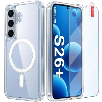 Etui do Samsung Galaxy S26+ Plus bezbarwne Magsafe ze szkłem