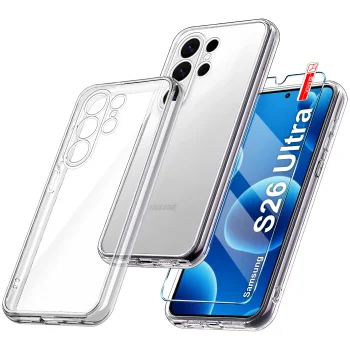 Etui do Samsung Galaxy S26 Ultra bezbarwne wzmacniane ze szkłem
