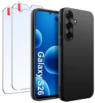 Etui do Samsung Galaxy S26 czarne matowe z zestawem 2 szkieł
