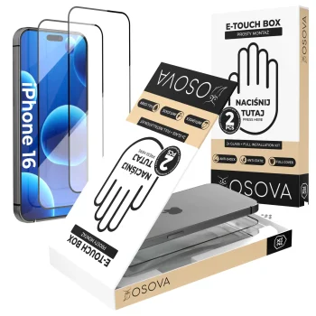 Szkła hartowane OSOVA do iPhone 16 - 2 sztuki z aplikatorem