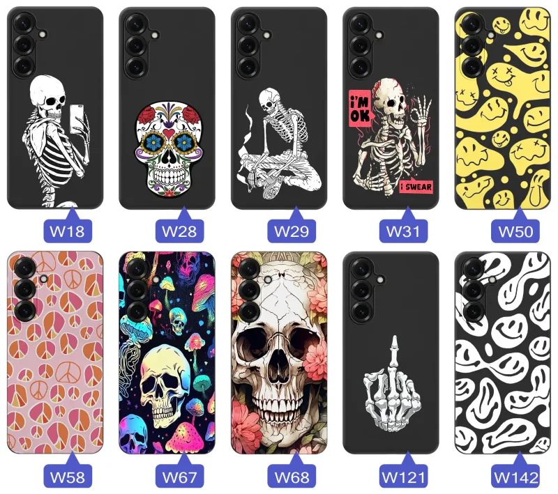 Kolekcja etui z motywem Halloween do Samsung Galaxy S26+ Plus– czaszki, szkielety
