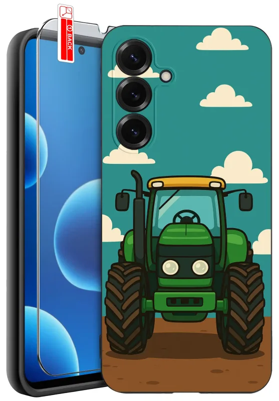 Etui dla dziadka do Samsung Galaxy S26+ Plus z motywem zielonego traktora