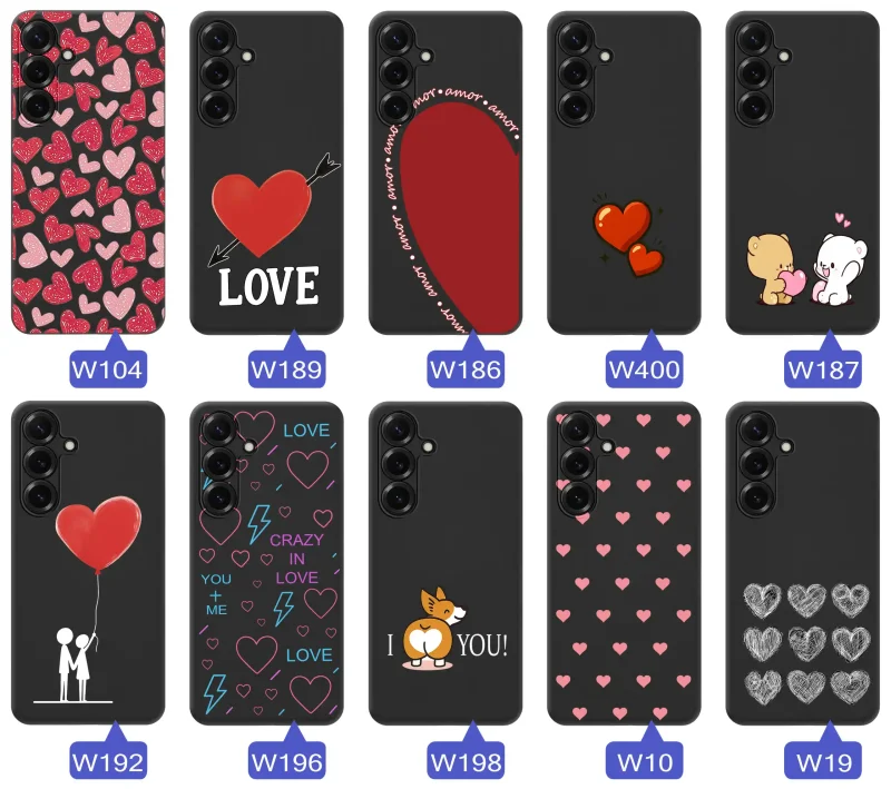 Kolekcja walentynkowych etui do Samsung Galaxy S26+ Plus – różne wzory z sercami i napisami love