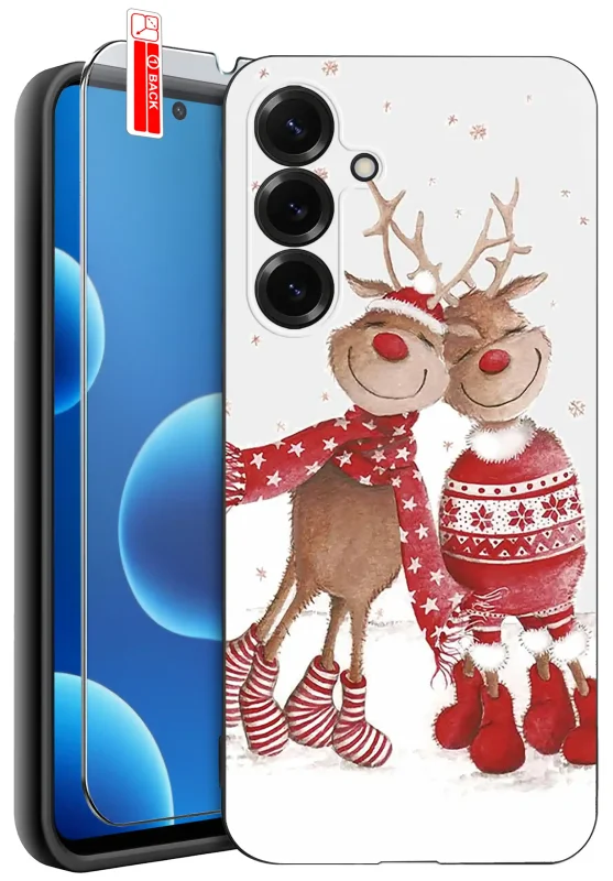 Samsung Galaxy S26+ Plus w świątecznym etui z reniferami
