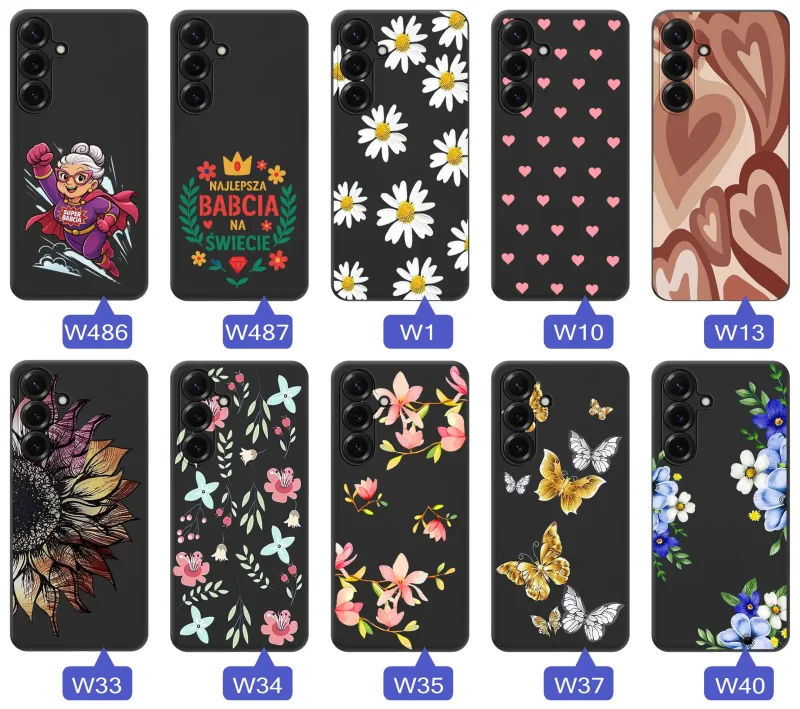 Różne etui dla babci do Samsung Galaxy S26 – kwiaty, serca, napis Najlepsza Babcia na świecie, Babcia superbohaterka