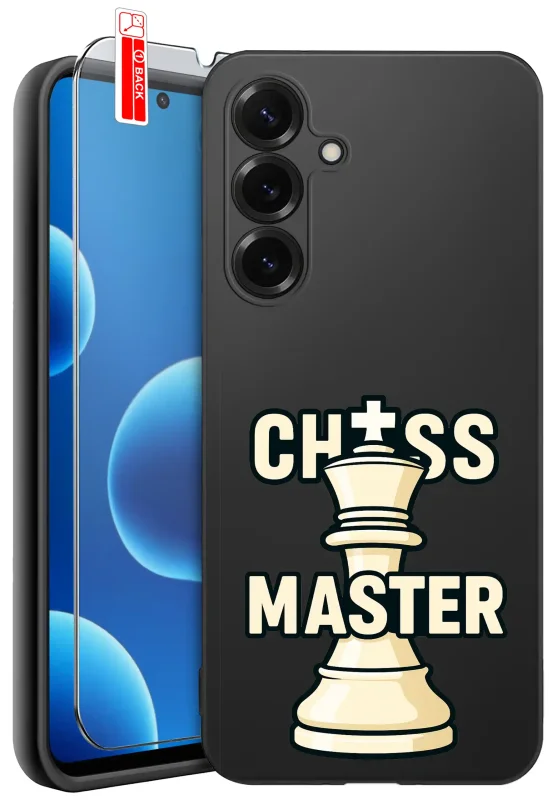 Etui dla dziadka do Samsung Galaxy S26 z motywem szachów i napisem Chess Master