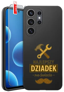 Etui do Samsung Galaxy S26 Ultra z różnymi wzorami dla Dziadka ze szkłem