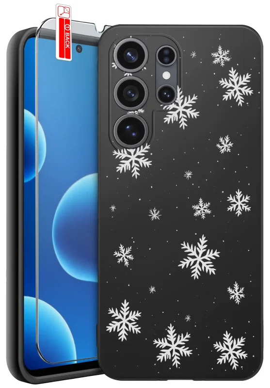 Etui świąteczne do Samsung Galaxy S26 Ultra ze śnieżynkami
