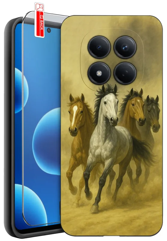 Etui do Xiaomi Redmi Note 15 Pro 5G z koniem w komplecie ze szkłem hartowanym