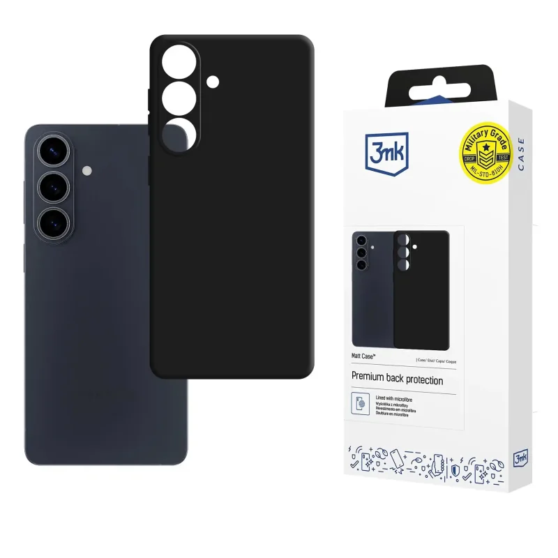 Etui 3MK do Samsung Galaxy S26 czarne ze szkłem