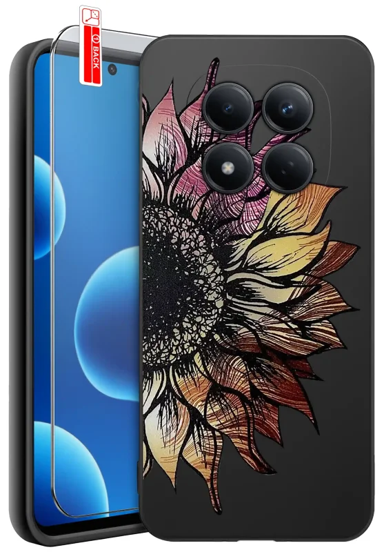 Etui na Dzień Babci do Xiaomi Redmi Note 15 Pro 5G z wzorem słonecznika
