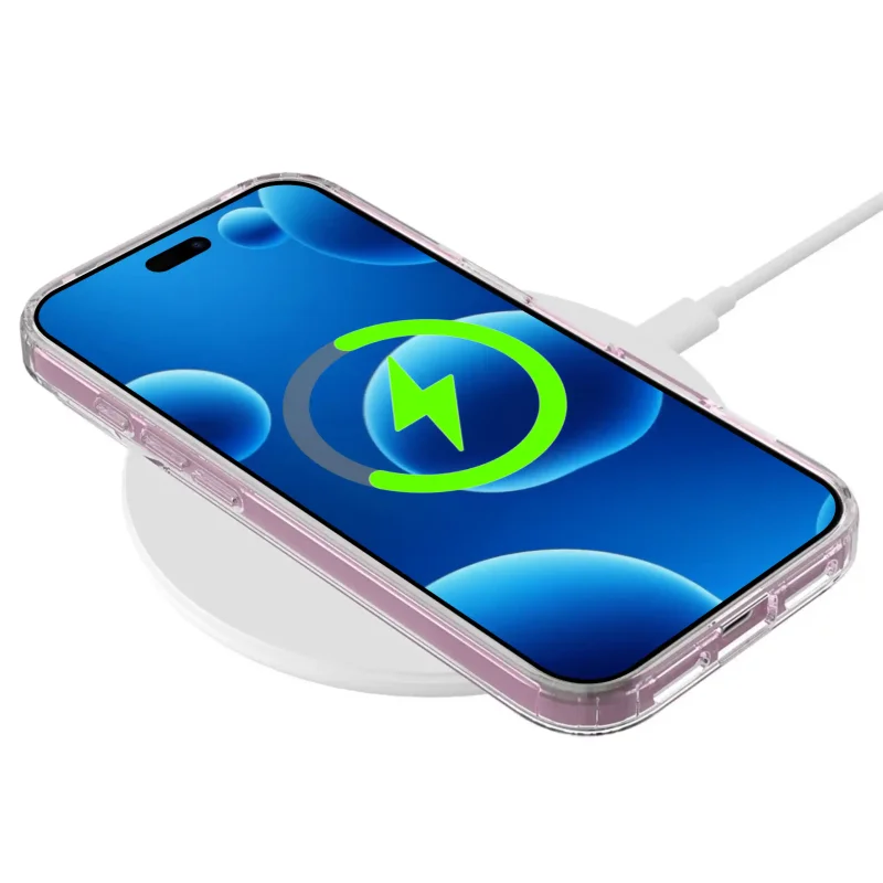 Etui do Iphone 17 Pro - leży na ładowarce indukcyjnej