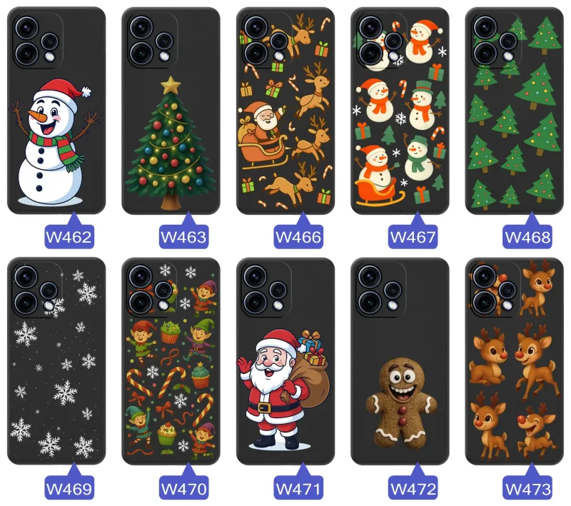 Różne wzory świąteczne na etui do Oppo Reno 15 5G - pierniki, śnieżynki, renifery, choinki, Mikołaje