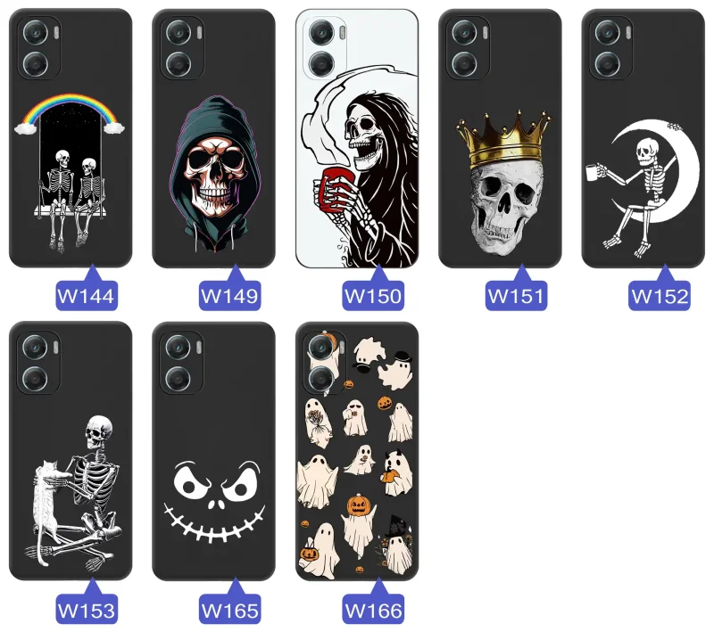 Case halloweenowe do Motorola Moto G06 / G06 Power - motywy spooky, straszne wzory, szkielety