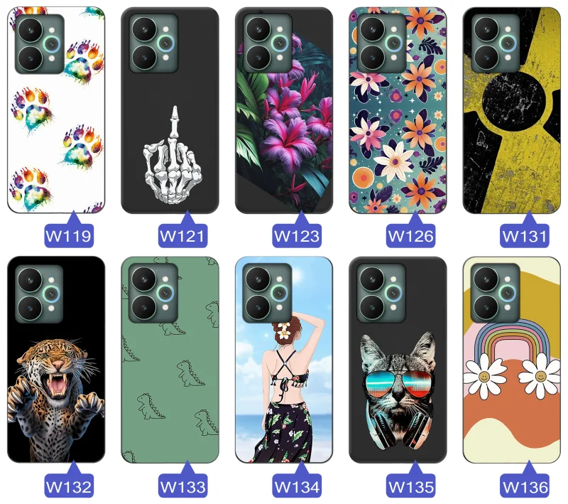 Case do Realme 15 5G / 15 Pro 5G z kolorowymi motywami – różnorodne wzory kwiatowe, zwierzęce, abstrakcyjne i młodzieżowe grafiki