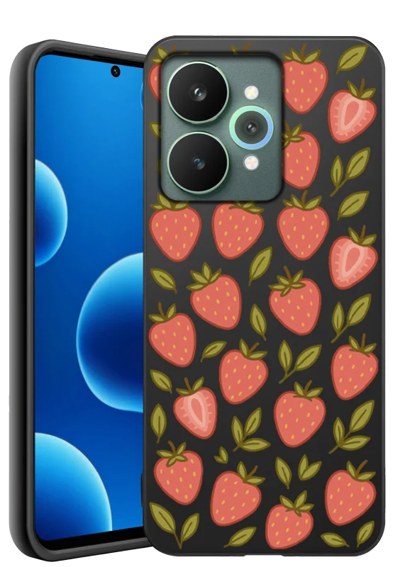 Etui z motywem truskawek do Realme 15 5G / 15 Pro 5G