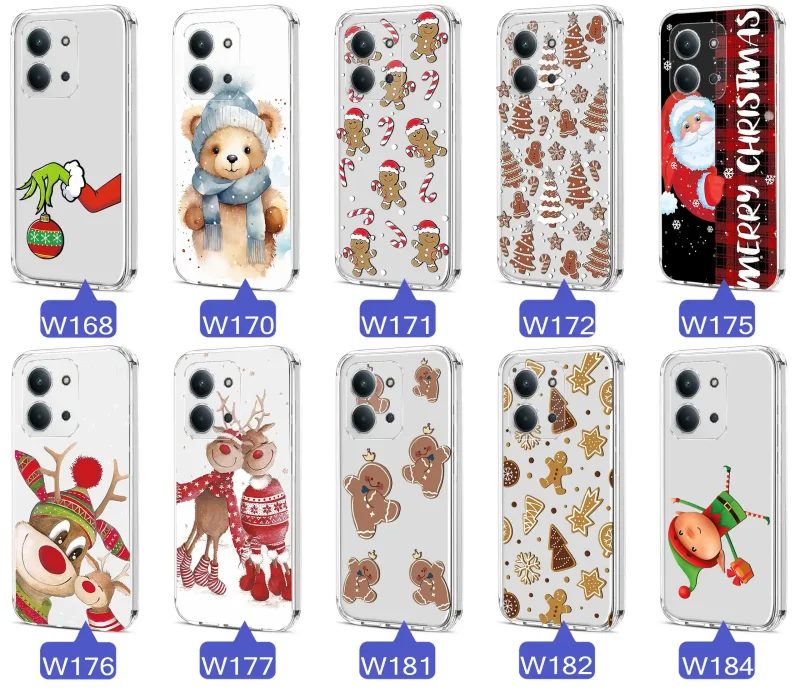 Różne etui świąteczne do Xiaomi Redmi 15C 5G - pierniki, Mikołaj, grinch, elf, zimowy miś