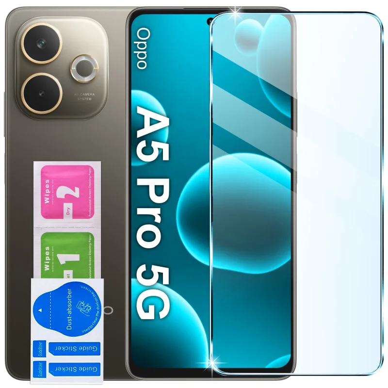 Szybka ochronna do Oppo A5 Pro 5G z akcesoriami do montażu