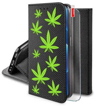 Etui do Oppo Reno 14 FS 5G / 14 F 5G zamykane malowane wzór fajny ze szkłem