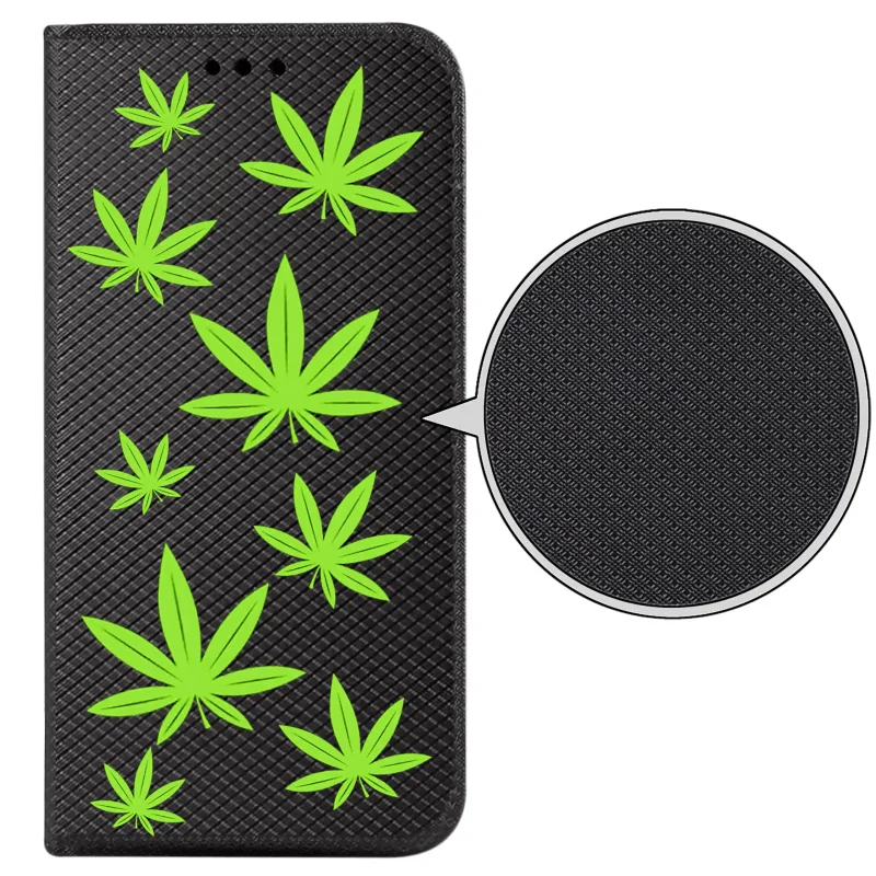 Futerał z klapką do Oppo Reno 14 FS 5G / 14 F 5G z wzorem fajnym, zbliżenie na strukturę materiału i trwały, kontrastowy nadruk