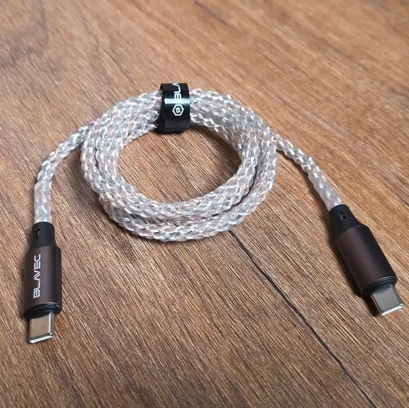 Szybki kabel Blavec USB typ C wielokolorowy świecący 60W - premium konstrukcja