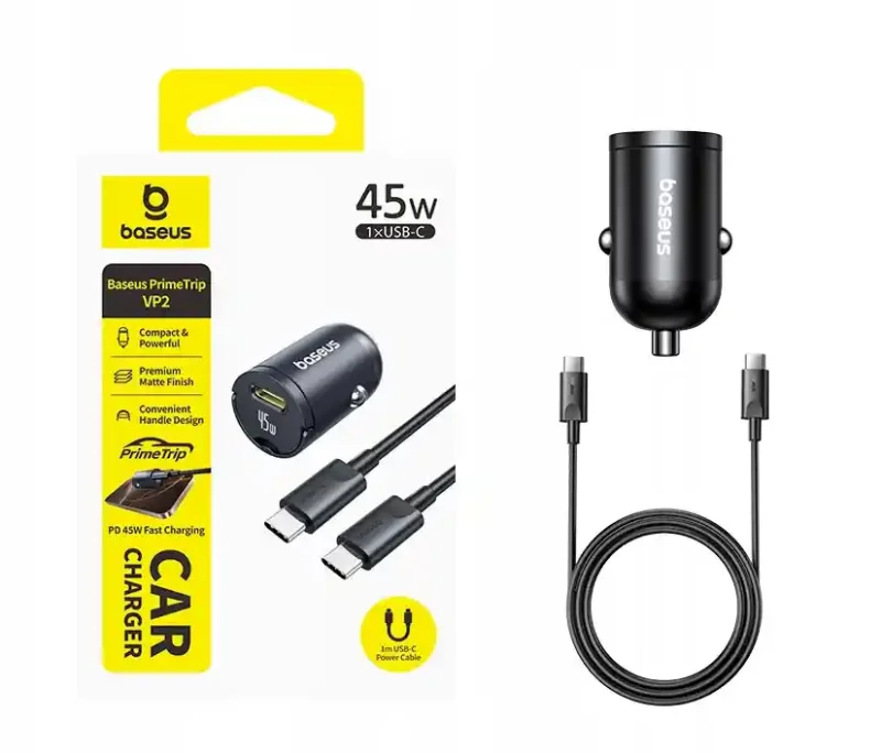 Zestaw Baseus PrimeTrip VP2 – ładowarka 45W USB-C z kablem do szybkiego ładowania