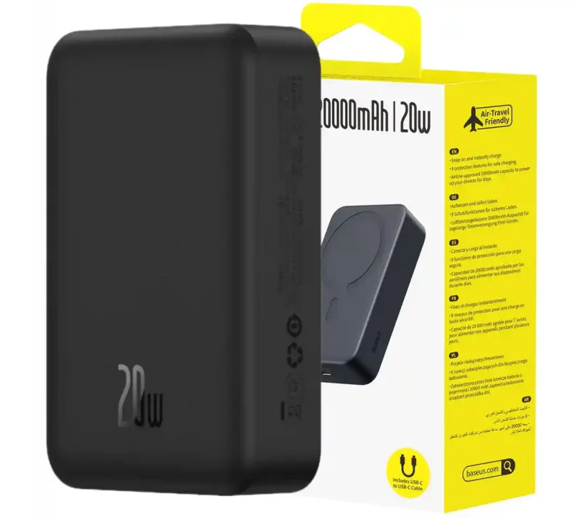 Powerbank magnetyczny Baseus 20000 mAh 20W USB-C z opakowaniem