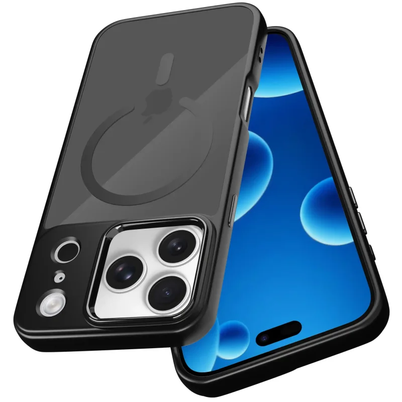 Etui z kółkiem do iPhone 17 Pro w kolorze czarnym - kompatybilne z MagSafe