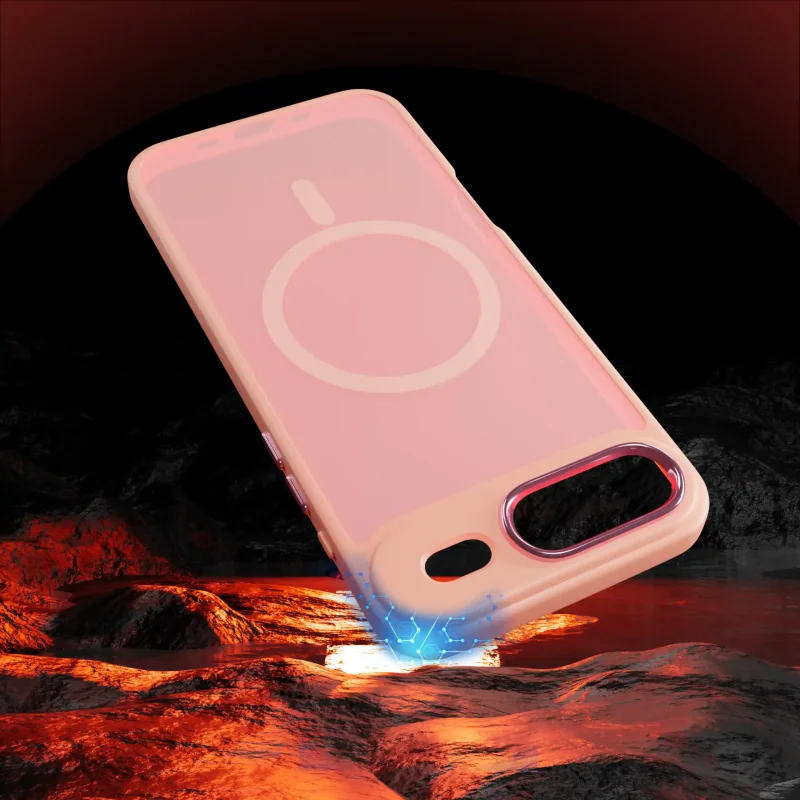 Etui MagSafe iPhone Air różowe – wizualizacja odporności na uszkodzenia