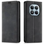 Etui do Xiaomi Redmi Note 15 Pro 5G z klapką skórzane Velvet czarne ze szkłem