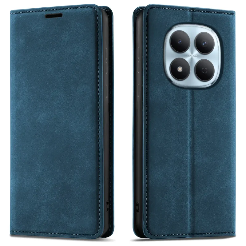 Skórzane etui z klapką do Xiaomi Redmi Note 15 Pro 5G granatowe