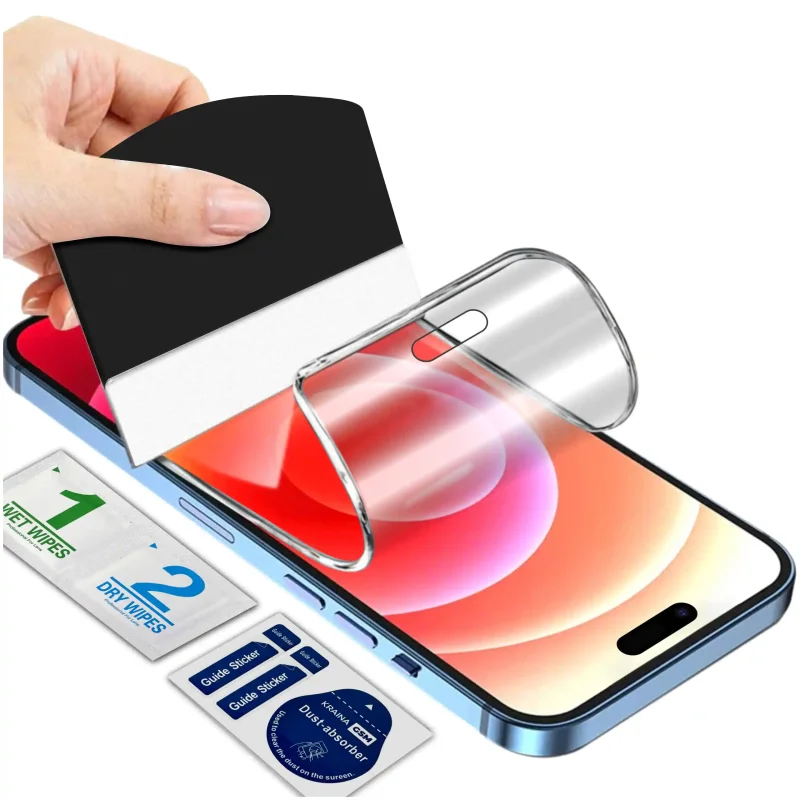 Folia ochronna do iPhone 16 mocna, trwała - zestaw z akcesoriami do montażu