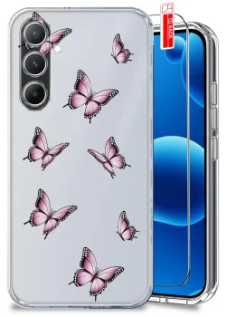 Etui do Samsung Galaxy A56 5G przeźroczyste różne wzory wiosenne ze szkłem